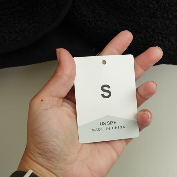 NWT Fashion Womens Snap Button Fleece Jacket Three Zipper Pockets Black Size S - Picture 4 of 9